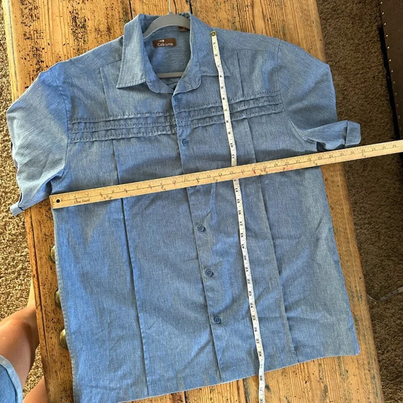 Cafe Luna Men's Blue Button-Down Shirt, mens shirt, collared‎ shirt, button down - Picture 7 of 7